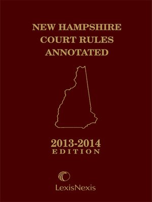 cover image of New Hampshire Court Rules Annotated